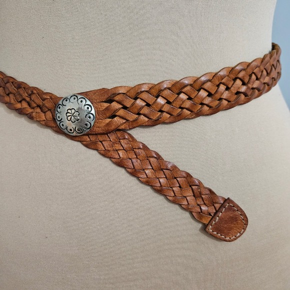 Boho Braided Leather Belt with‎ Charms Tassel Coin Turquoise Beads main image 6